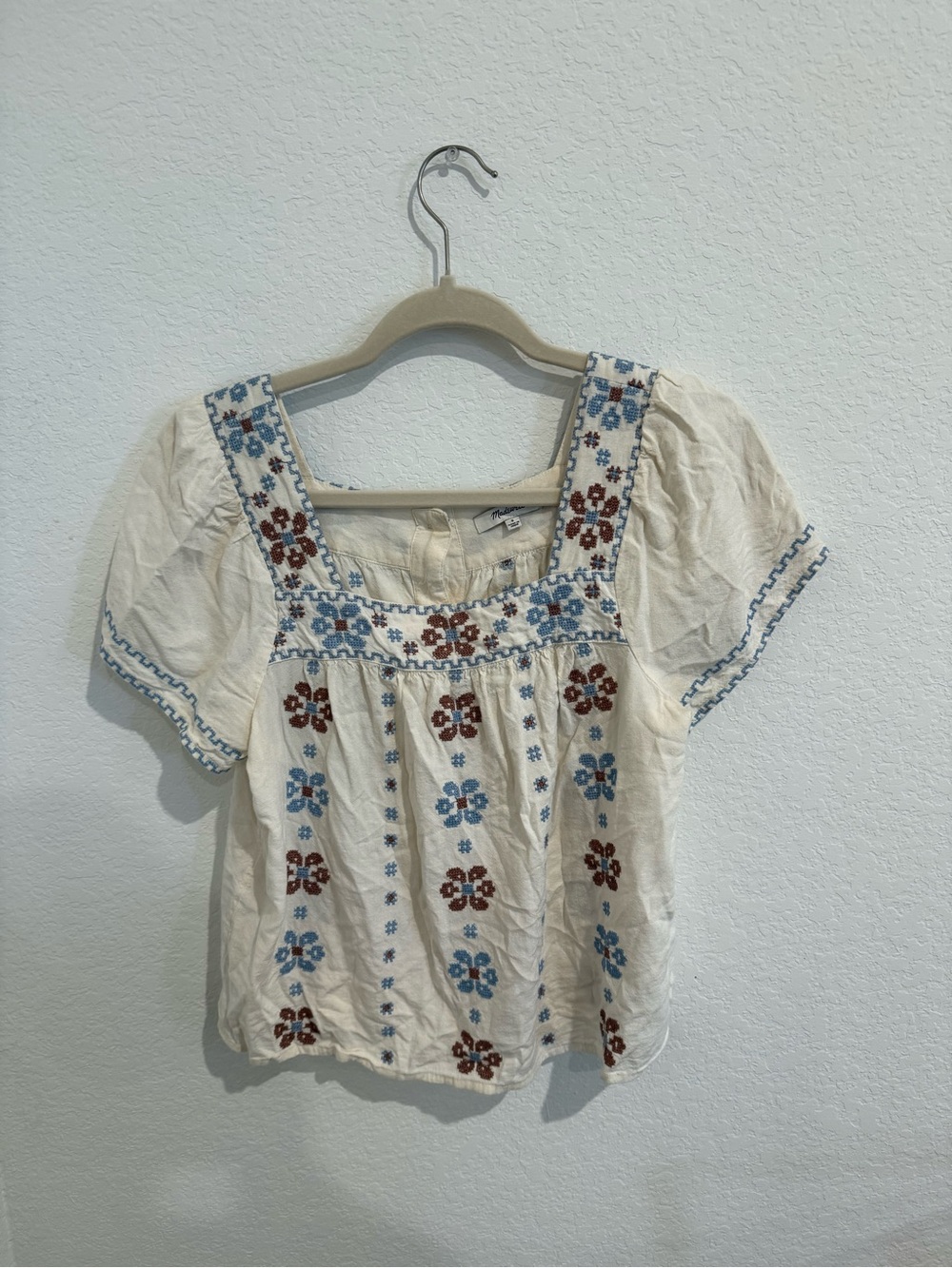 Madewell Embroidered blouse